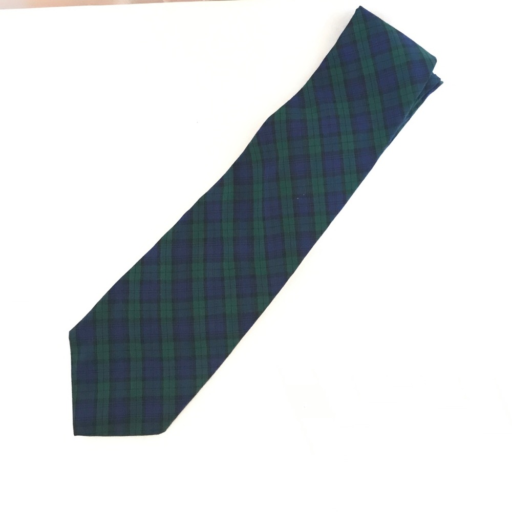 American Eagle Outfitters Blue & Green Plaid Tie